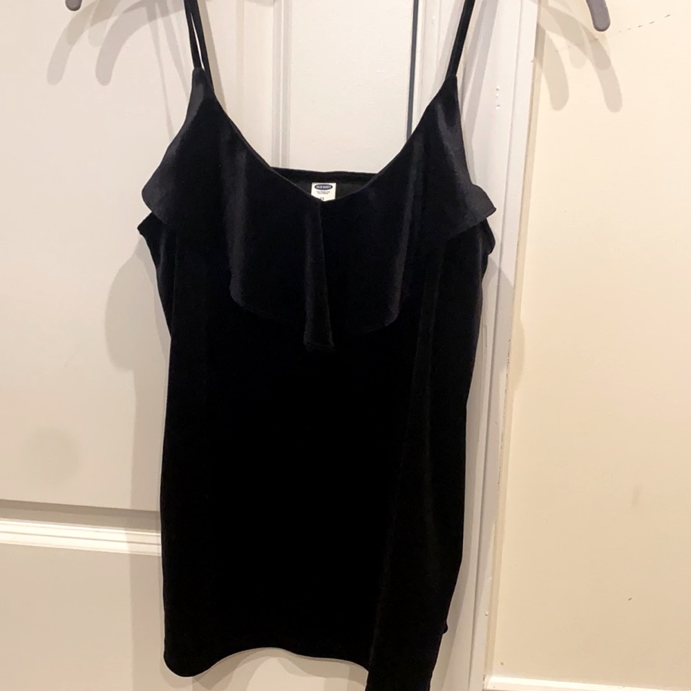 Black velvet blouse
